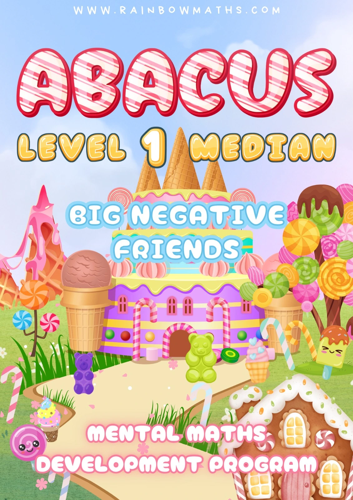 Abacus Level 1 Median Big Friends Negative Formulas workbook - Rainbow ...